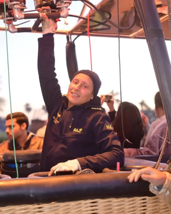 Captain Ali, licensed hot air balloon pilot with Adventure Balloon Egypt, Luxor West Bank