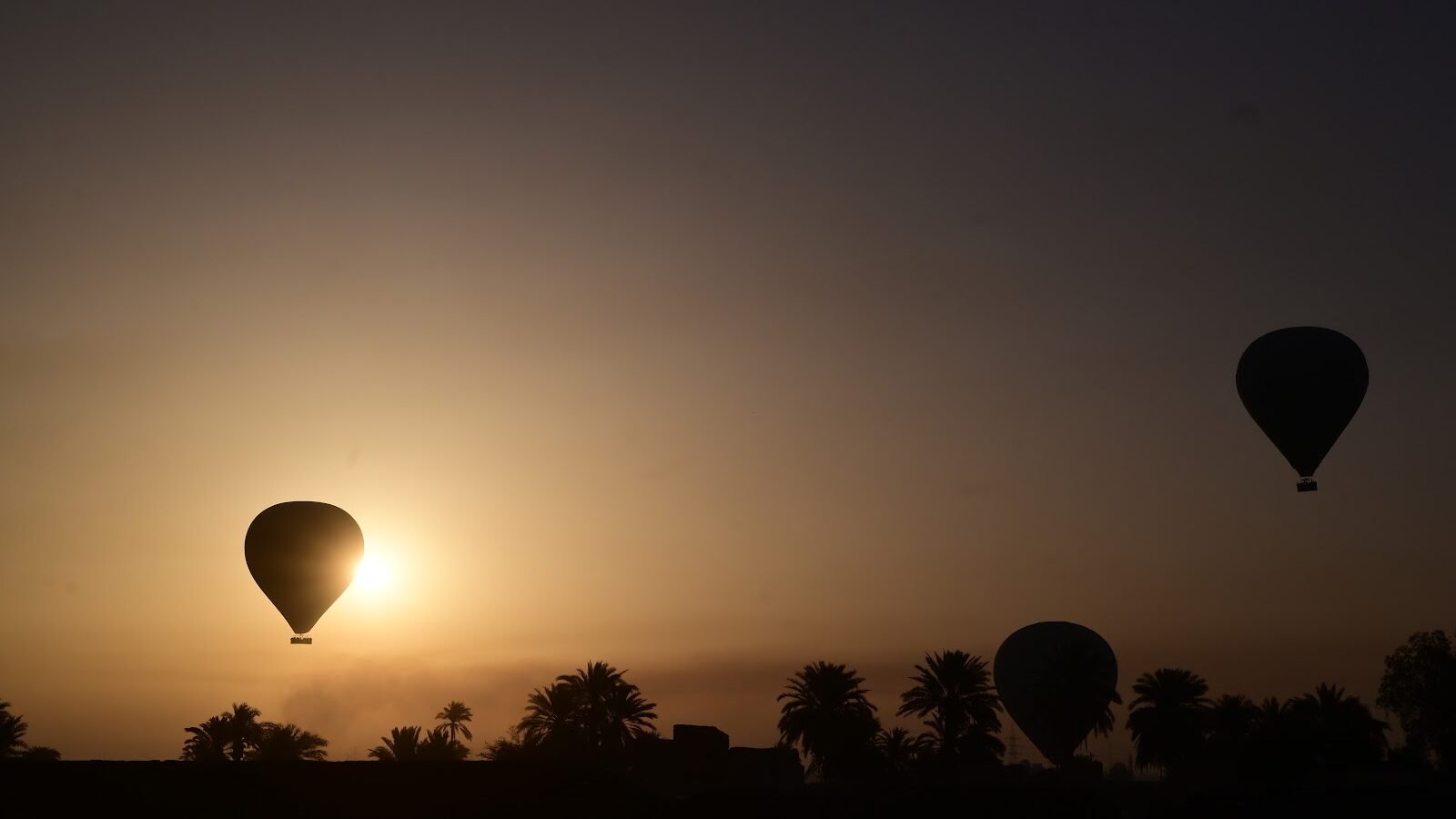 Balloons at dawn over Luxor