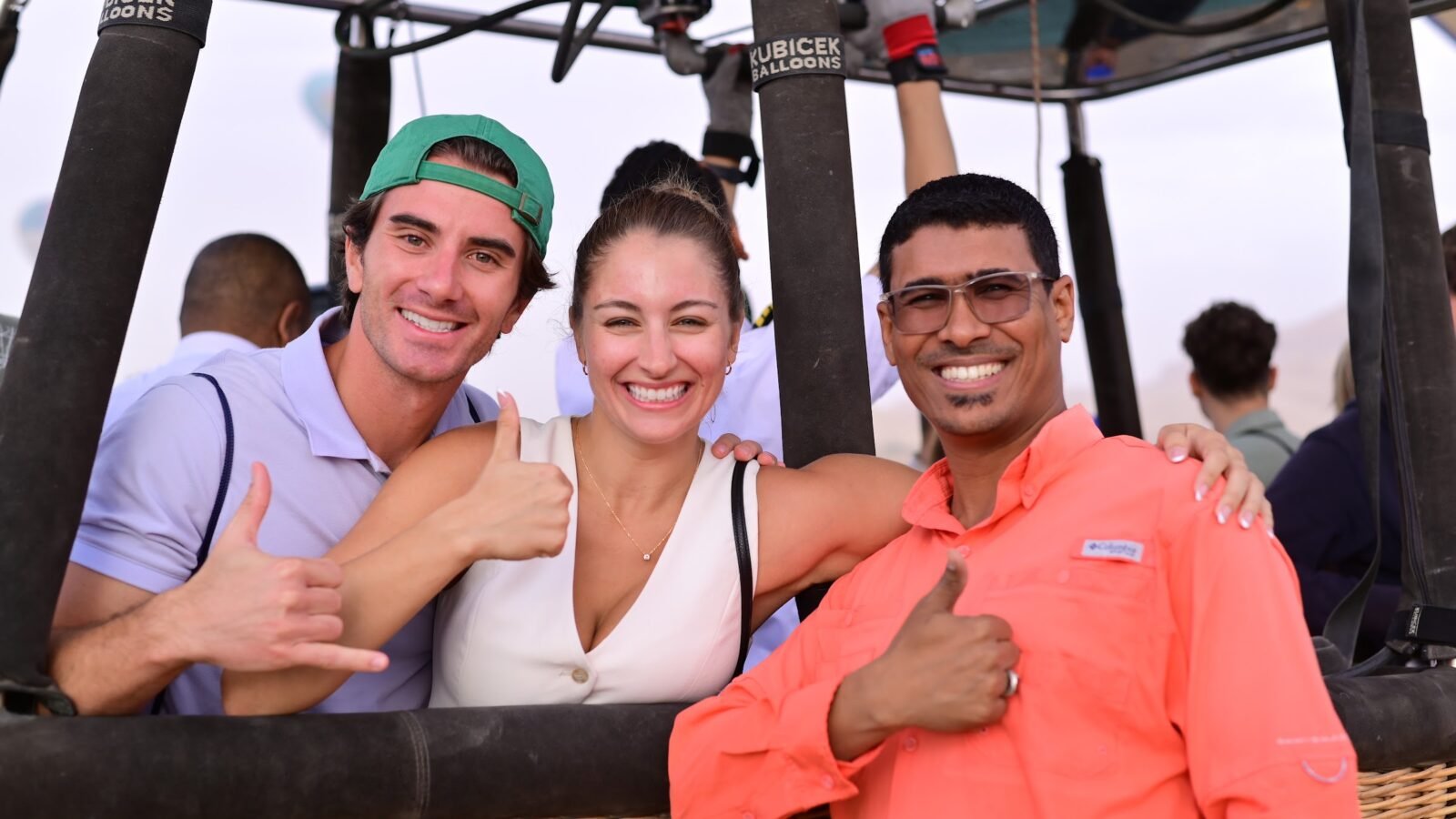 Captain Mo with guests — Adventure Balloon Egypt